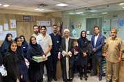 بازدید مسئولان بیمارستان از بخش‌ها به مناسبت عید سعید غدیر خم