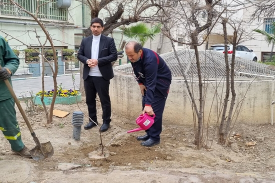 مراسم روز درختکاری در بیمارستان روزبه 